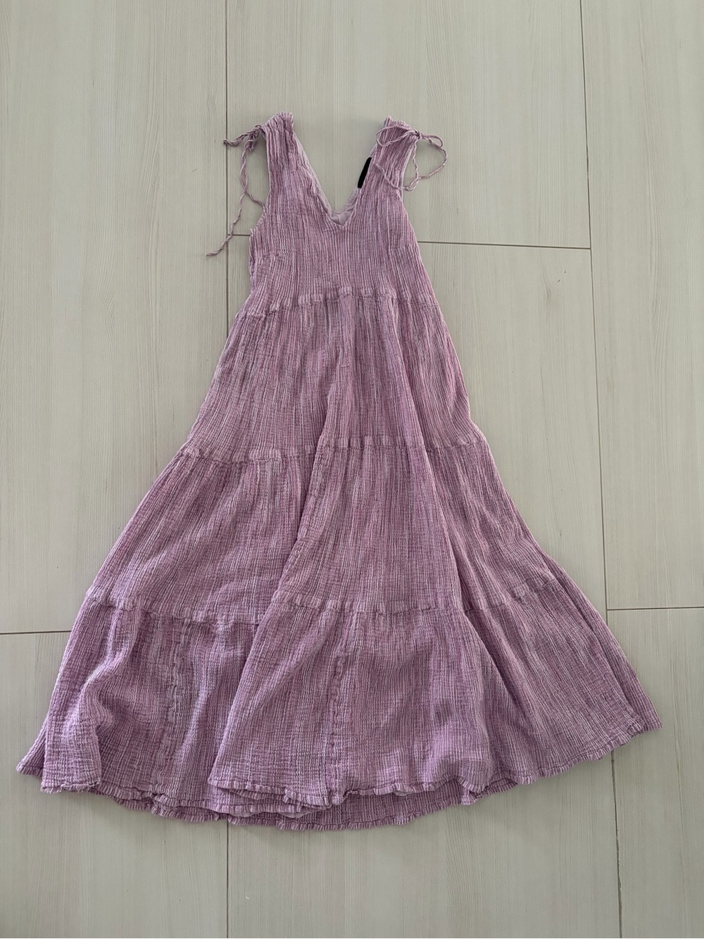 Hatch Lavender Tiered Sundress with Tie Straps Size 0